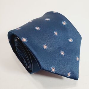 Lilly Dache Blue Geometric Men's Designer Necktie 56x3"  Skinny Width